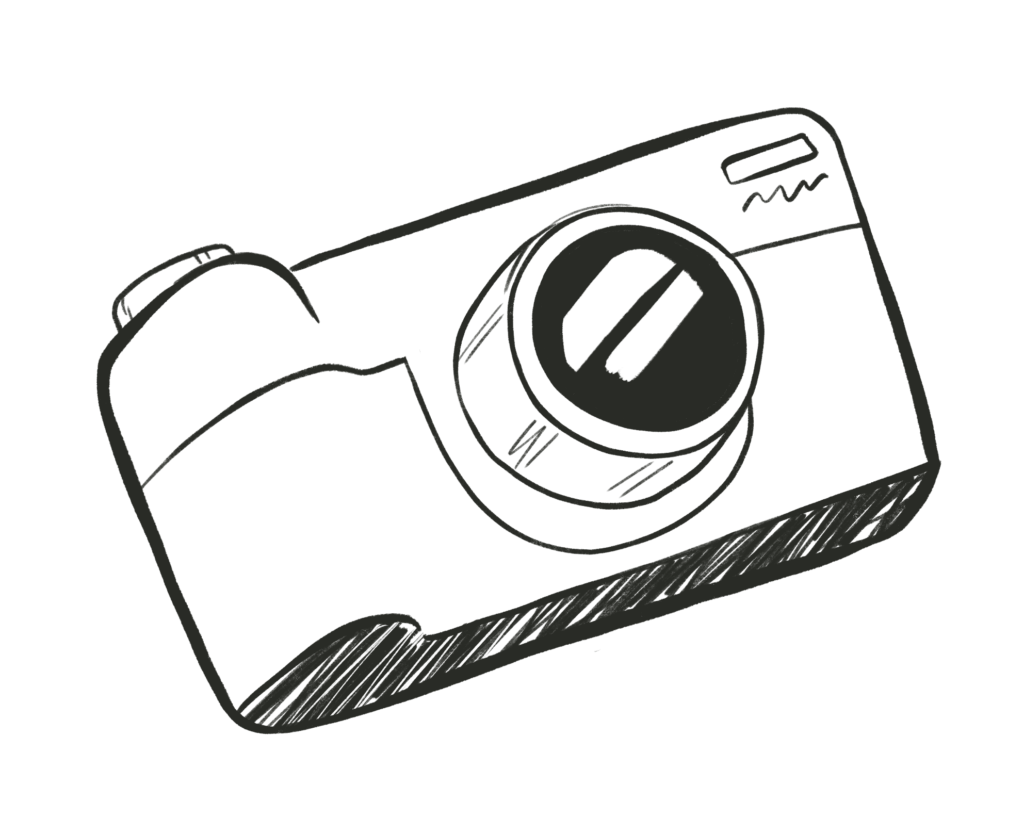 Ilustracija fotoaparata.